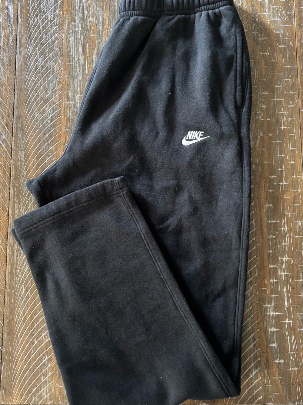Nike Black Sweatpants with White Swoosh Logo